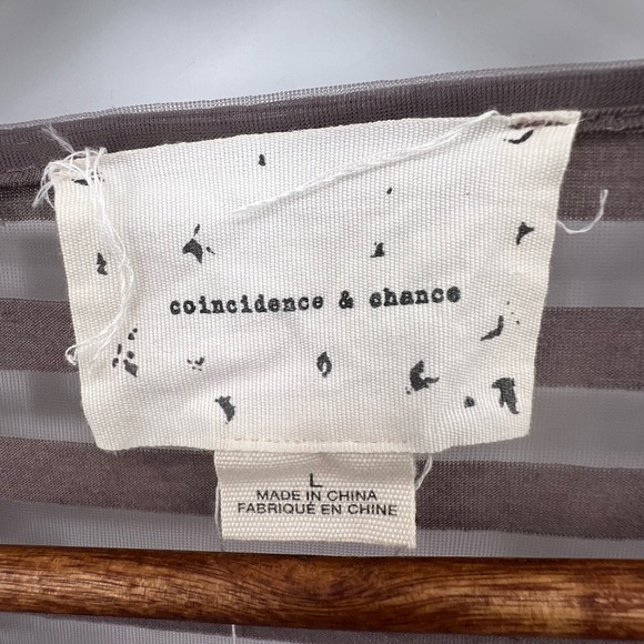 UO x Coincidence & Chance Sheer Stripe Maxi Dress Cover Up Women’s Large Purple - Picture 5 of 7